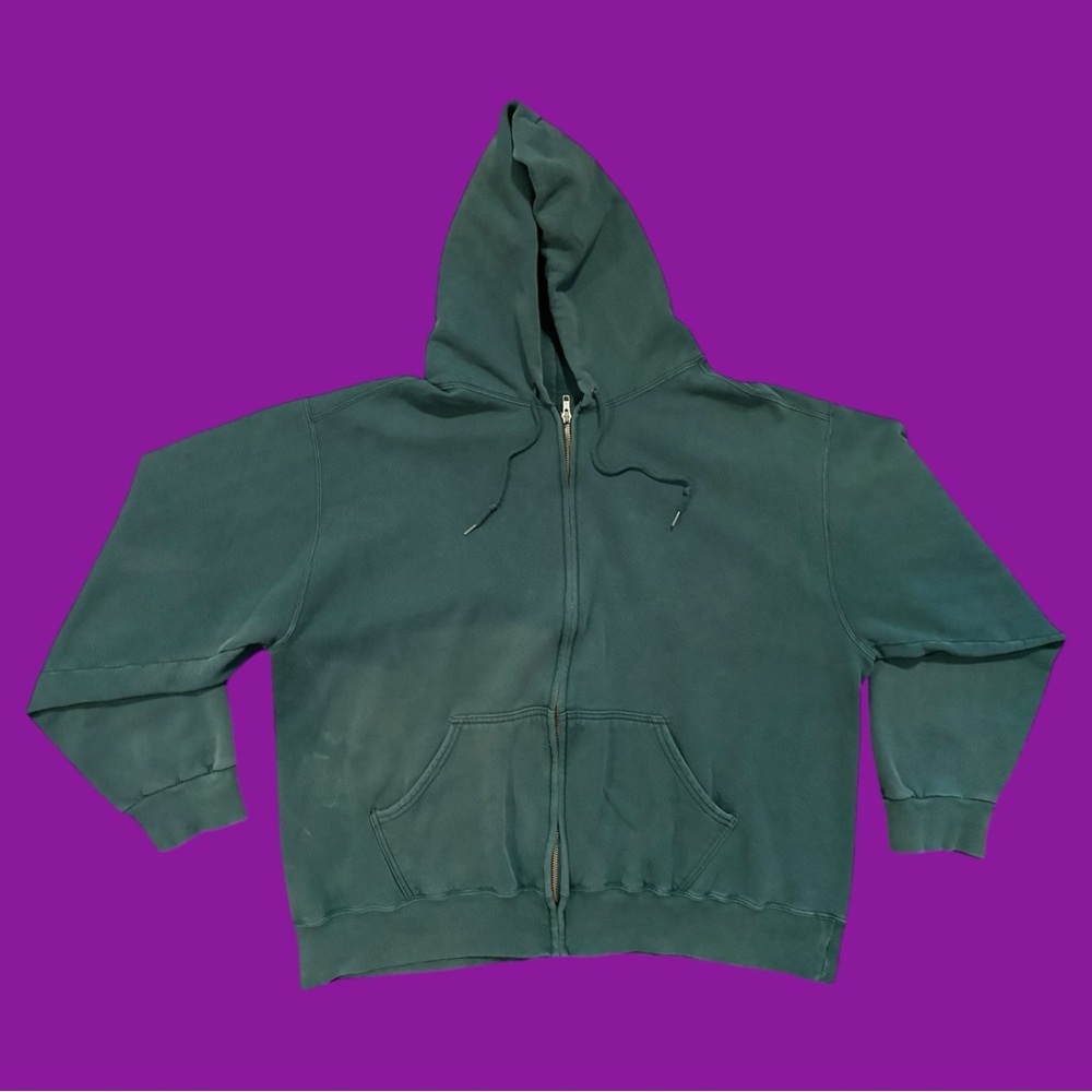 90s Pro Spirit Full Zip Hoodie (Forest Green) - Picture 3 of 4